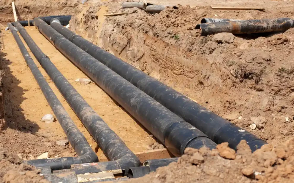 Water pipes underground
